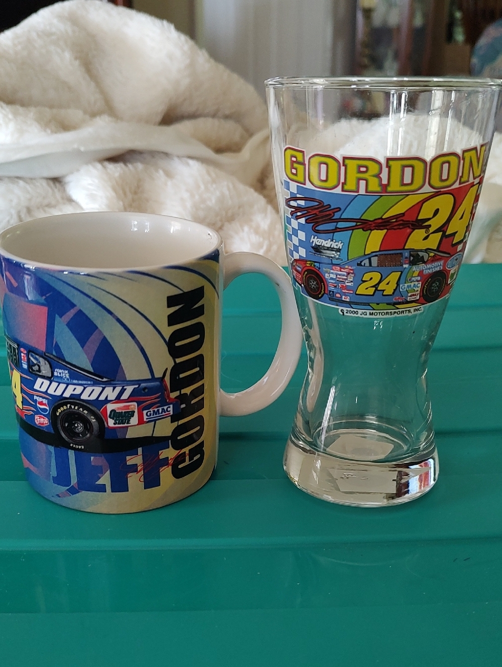 Jeff Gordon 24 Racing Ceramic Mug and Glass